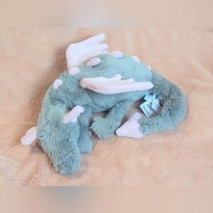 Gray and Pink Plush Dragon Toy